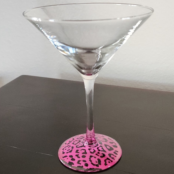 Pier 1 Blue Swirline Swirl 20 Ounce  Wine Glasses - 9” tall + Martini glass - Picture 7 of 11